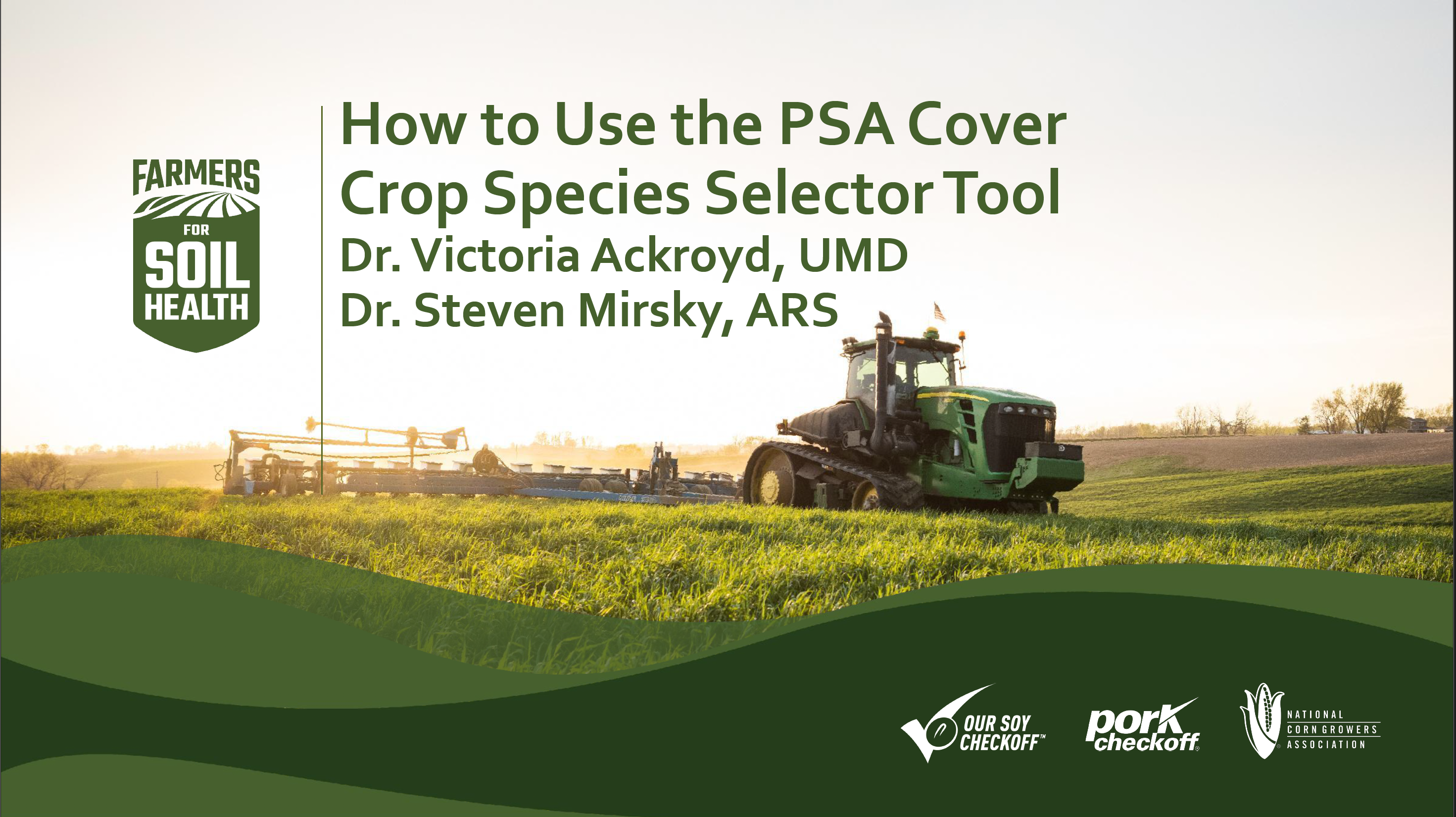 how to use the psa cover crop species selector tool webinar